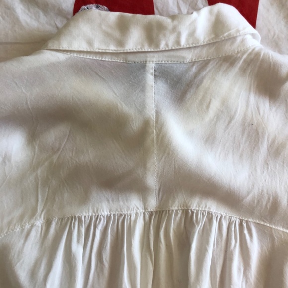 FRANK & OAK light blouse button down shirt off-white - Picture 8 of 11